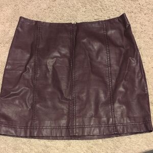 Free People Leather Skirt
